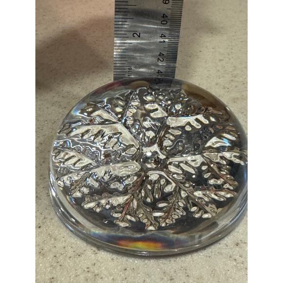 Genuine Lead Crystal Echt Bleikristall Cristal France Paperweight Snowflake - Picture 5 of 5